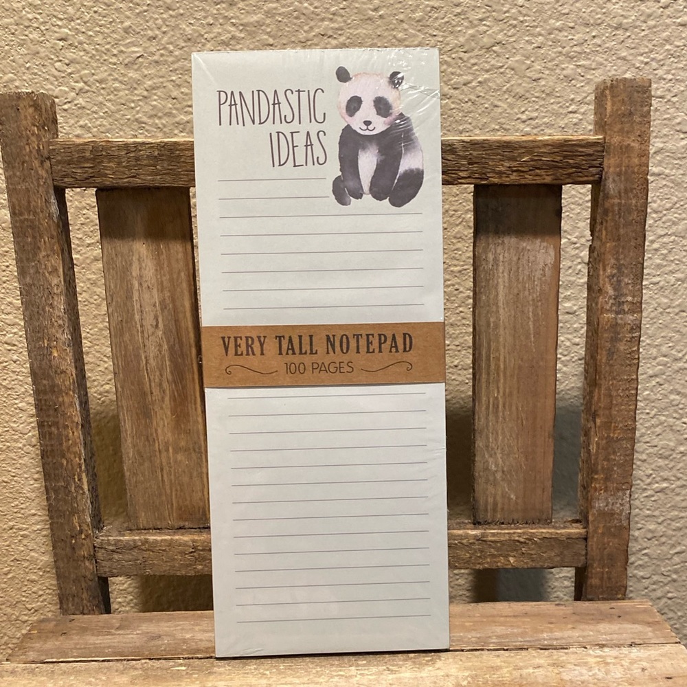 Panda Notepad, Pandastic Ideas Notepad, Panda Themed Notepad